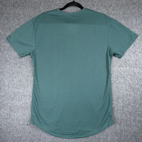 BYLT Drop Cut Shirt Men's M Gym Workout Tee Green Premium Basics - Picture 4 of 6